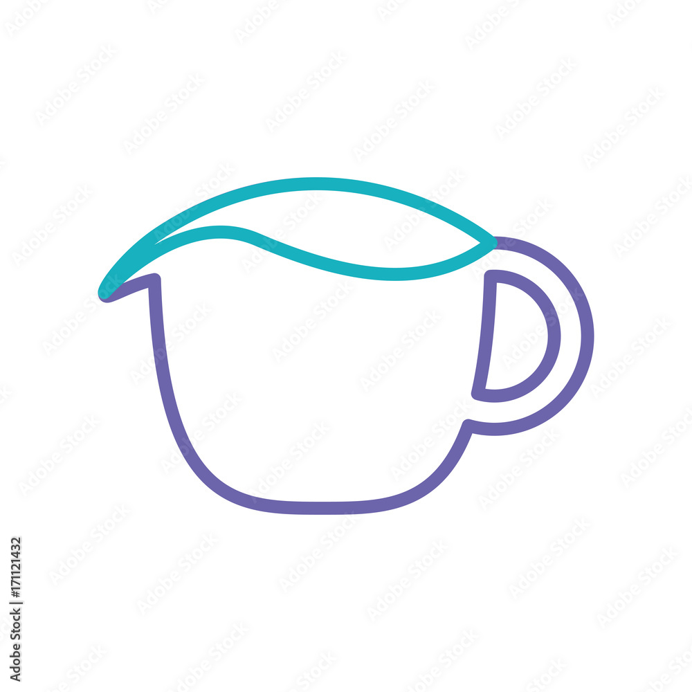  flat line  colored cup over white  background vector illustration