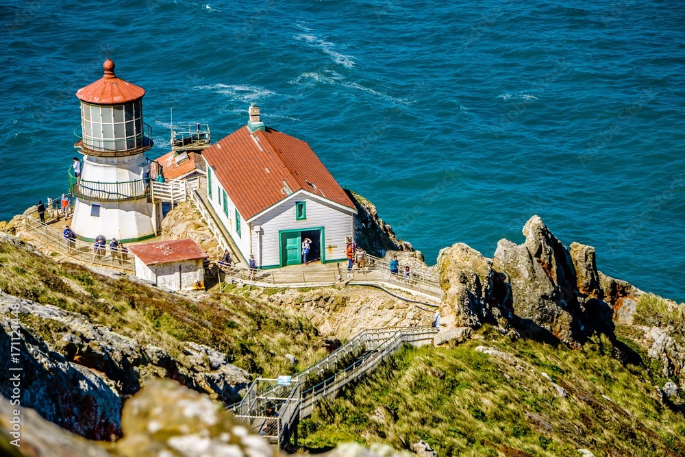 Point Reyes lighthouse and pacific coast