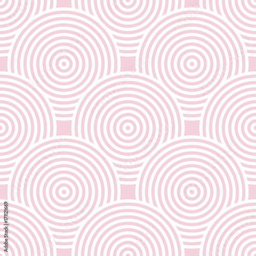 Fototapeta Naklejka Na Ścianę i Meble -  Geometric pale pink seamless pattern for fabrics