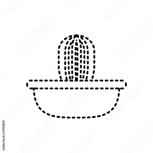 flat line uncolored squeezer  sticker over white  background  vector illustration