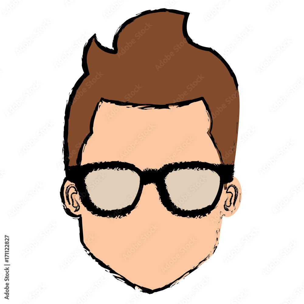 young man head avatar character vector illustration design young man head avatar character vector illustration design