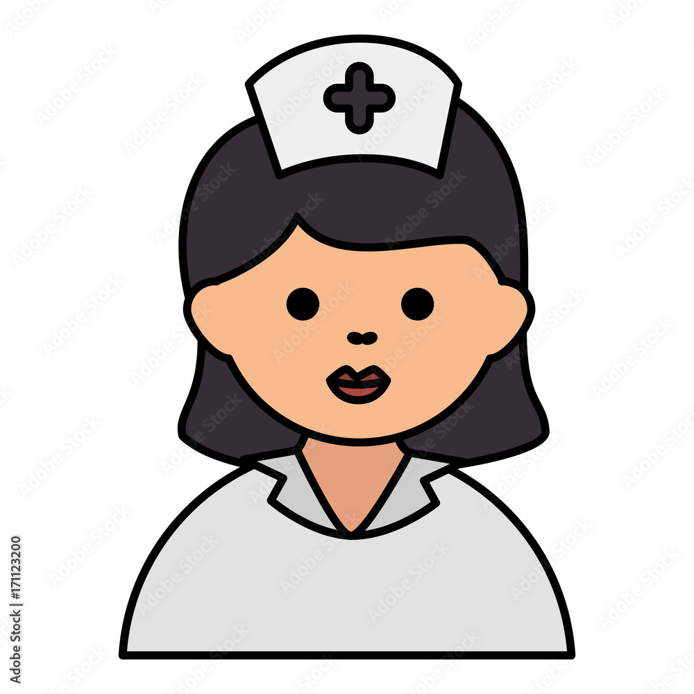 nurse beautiful avatar character vector illustration design