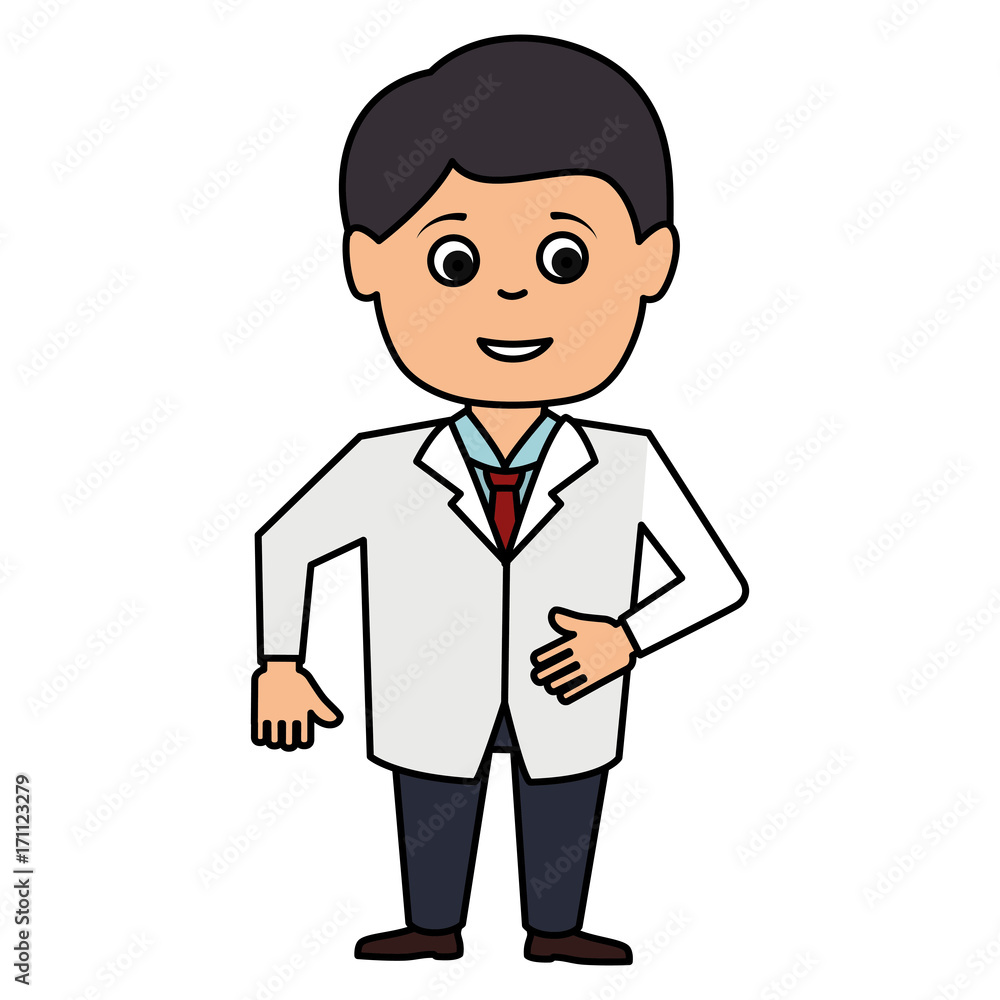 male doctor avatar character vector illustration design