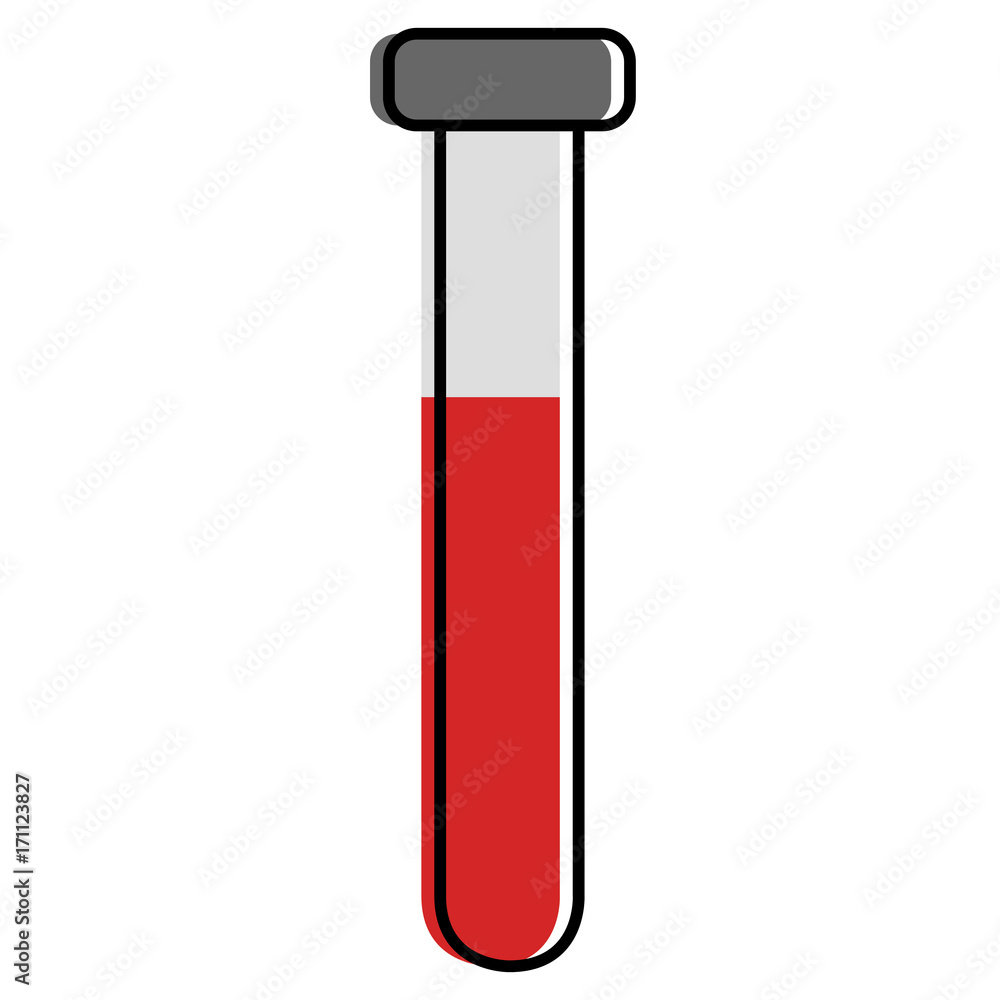 tube test with blood vector illustration design tube test with blood vector illustration design