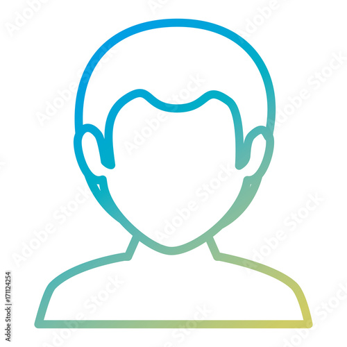 young man shirtless avatar character vector illustration design
