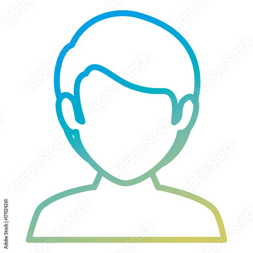 young man shirtless avatar character vector illustration design