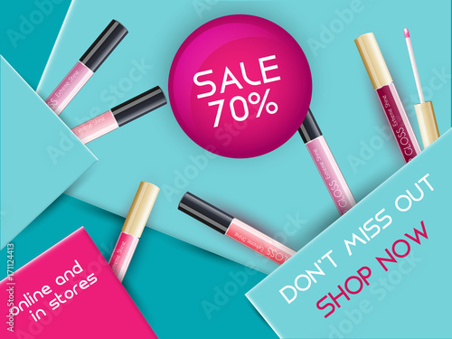 Vector Lipgloss Package Design