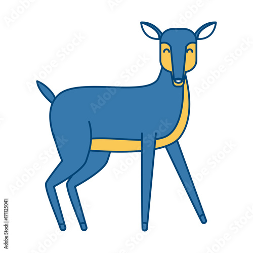 Deer animal cartoon icon vector illustration graphic design
