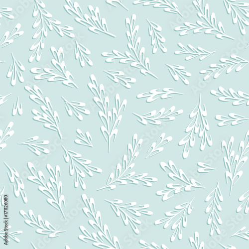 Seamless pattern background with leaves. Vector illustration.