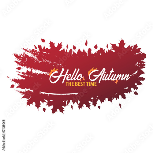 Autumn Background with leaves for shopping sale or promo poster and frame leaflet or web banner. Vector illustration template.