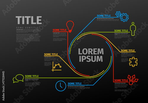 Vector Infographic schema template