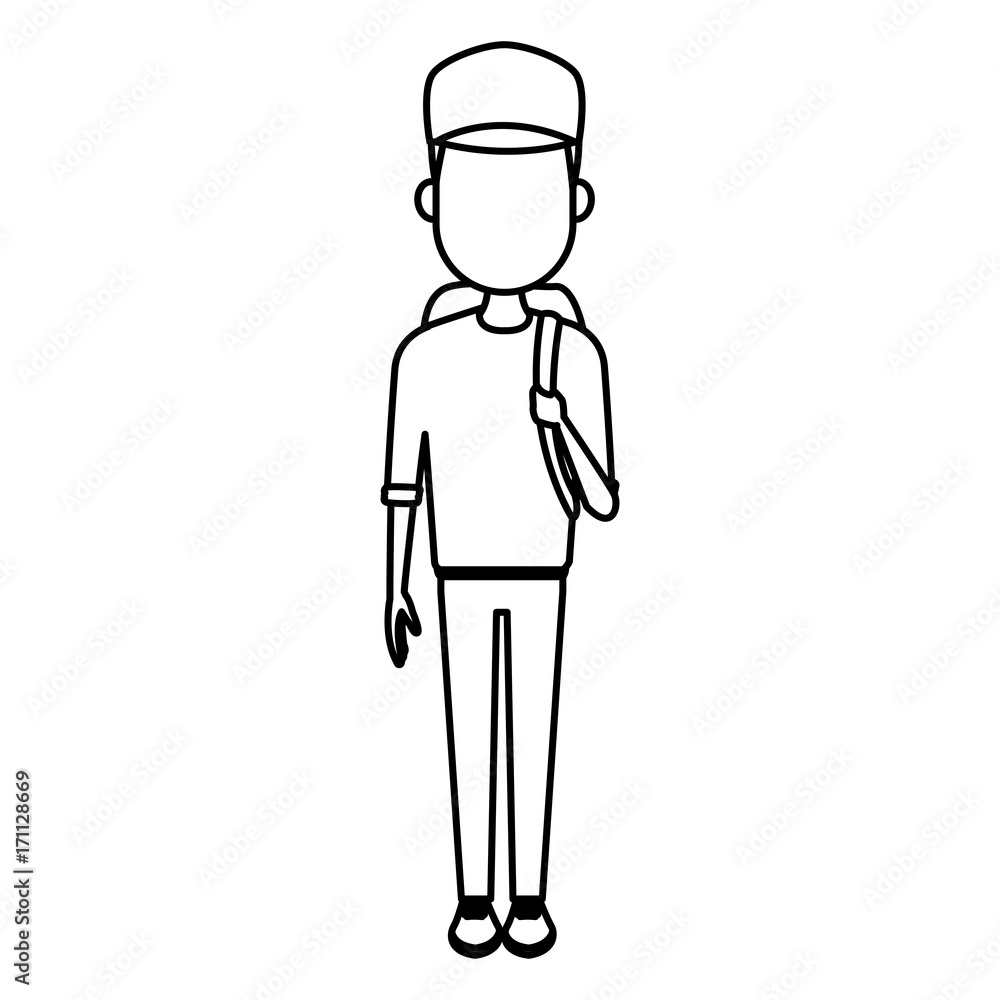 Young man cartoon icon vector illustration graphic design Young man cartoon icon vector illustration graphic design
