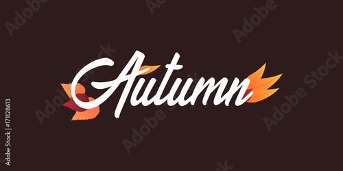 Autumn Background with leaves for shopping sale or promo poster and frame leaflet or web banner. Vector illustration template.