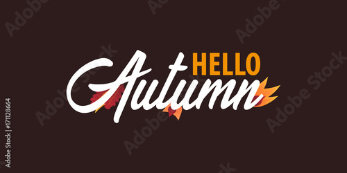 Autumn Background with leaves for shopping sale or promo poster and frame leaflet or web banner. Vector illustration template.