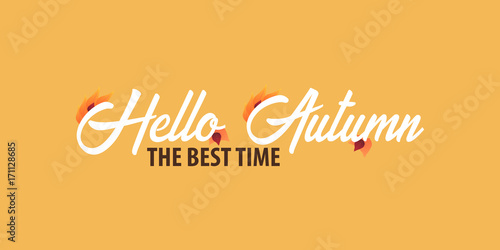 Autumn Background with leaves for shopping sale or promo poster and frame leaflet or web banner. Vector illustration template.
