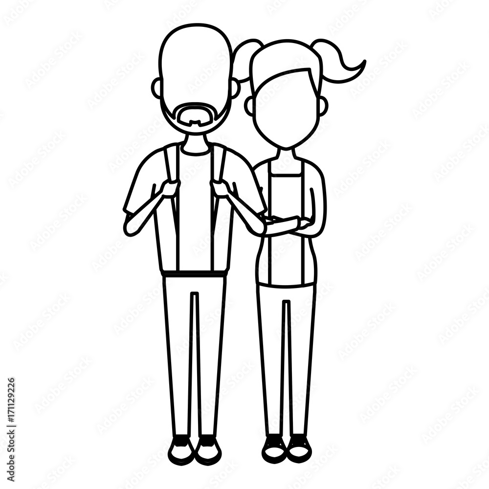 Young couple cartoon icon vector illustration graphic design Young couple cartoon icon vector illustration graphic design