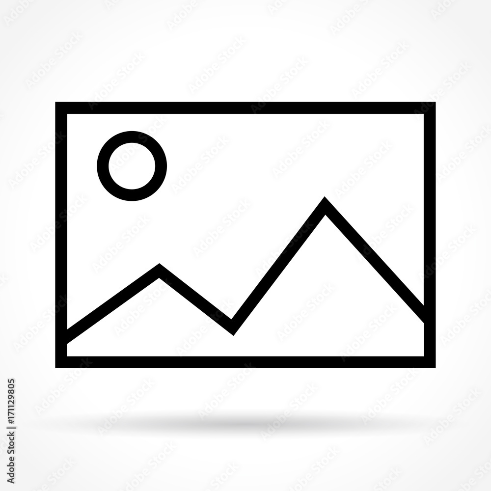 picture icon on white background picture icon on white background