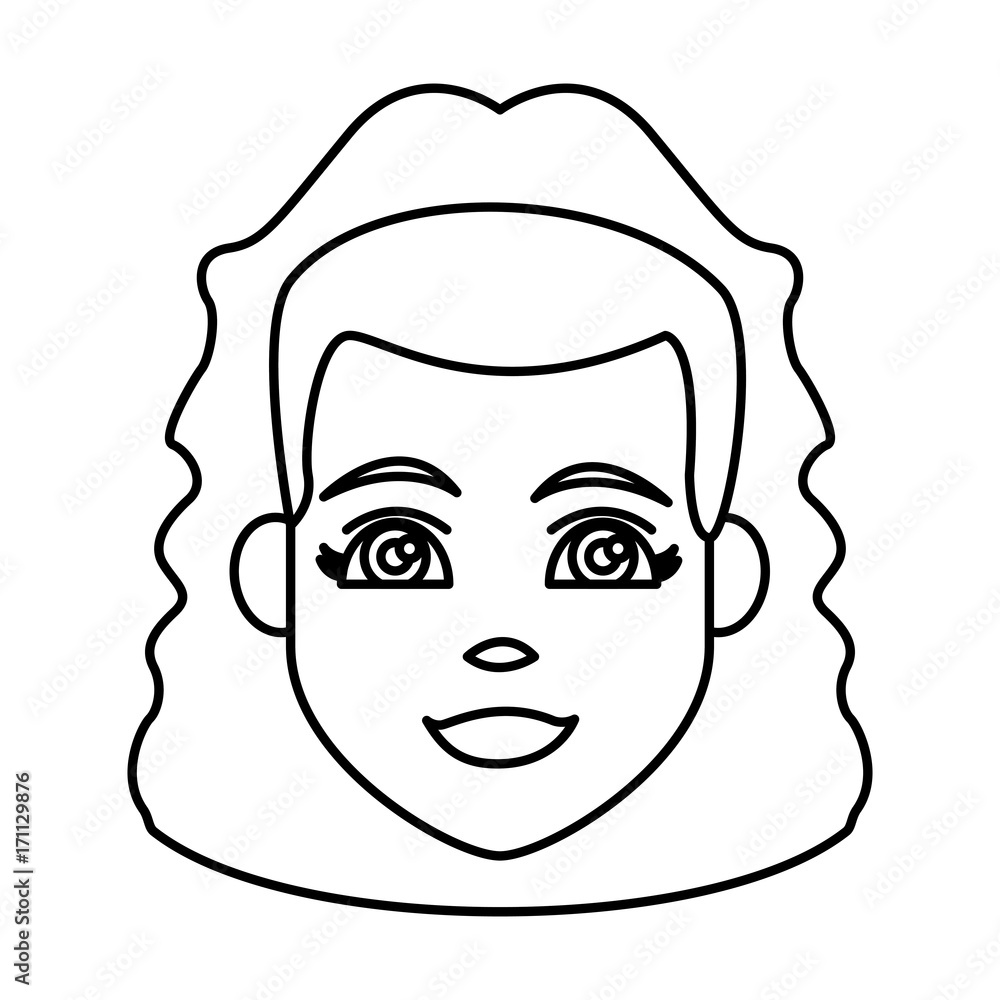 Young woman cartoon icon vector illustration graphic design Young woman cartoon icon vector illustration graphic design