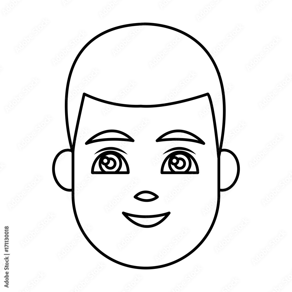 Young man cartoon icon vector illustration graphic design