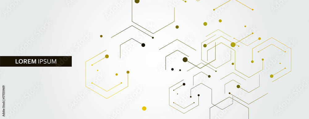 Vector banner design, white background with hexagon pattern Vector banner design, white background with hexagon pattern