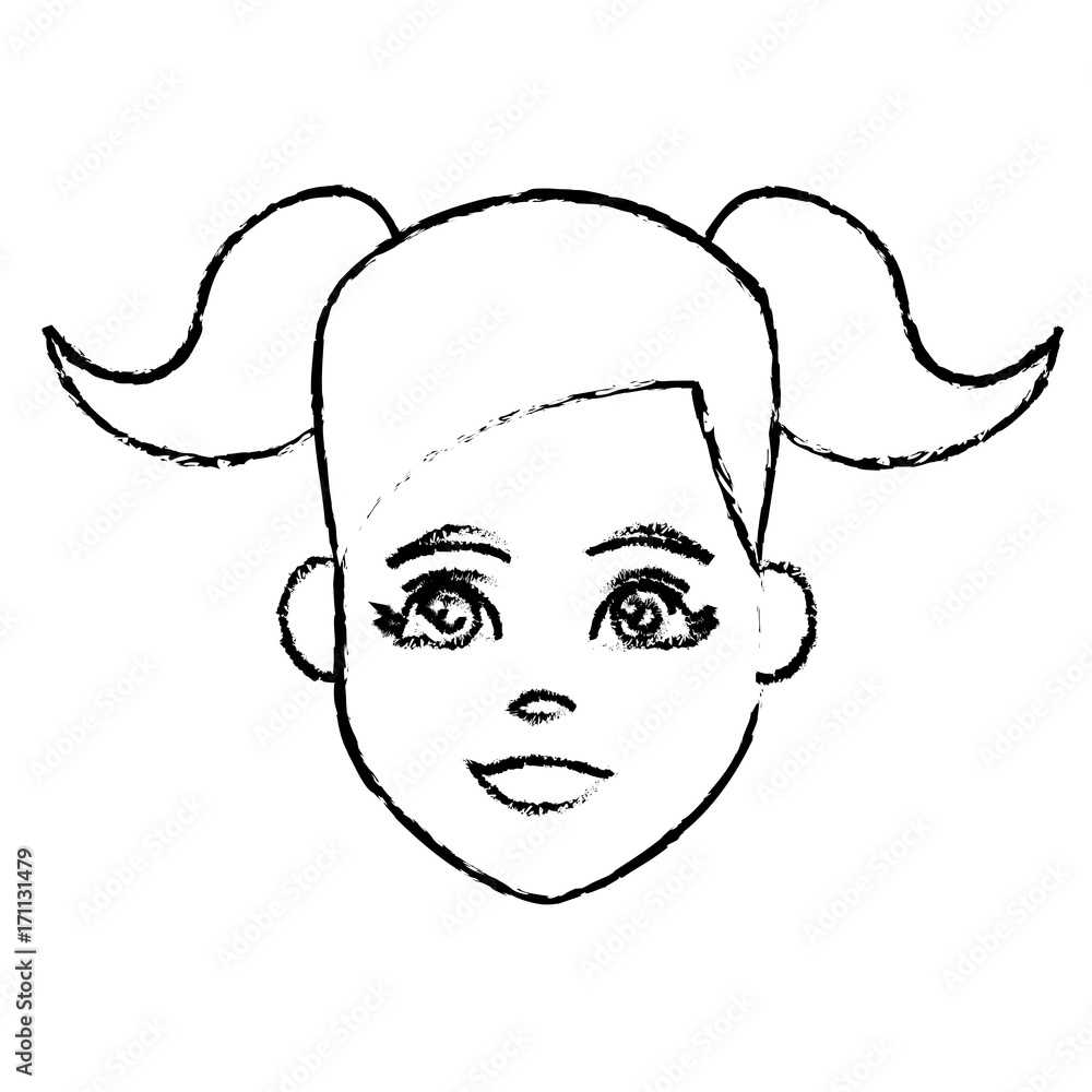 Young woman cartoon icon vector illustration graphic design