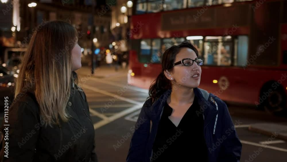 Two friends in London at night Two friends in London at night
