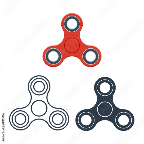 finger spinner. Vector set  icons