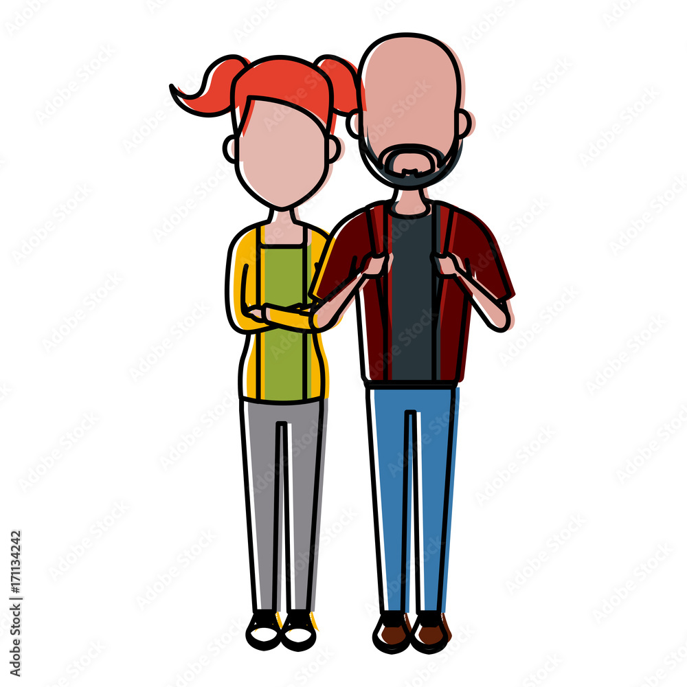 Young couple cartoon icon vector illustration graphic design Young couple cartoon icon vector illustration graphic design