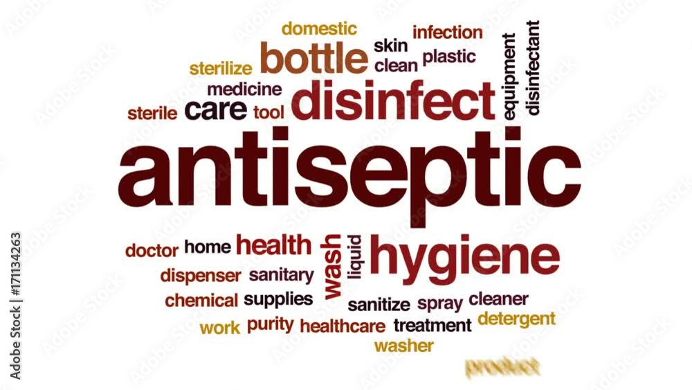 Antiseptic animated word cloud, text design animation. Stock Video | Adobe  Stock