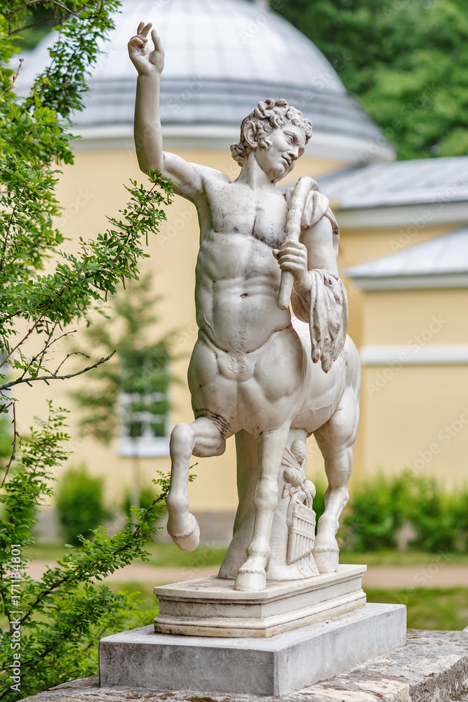 Fototapeta premium The centaur, Bridge of Centaurs, Pavlovsk Park, Saint Petersburg