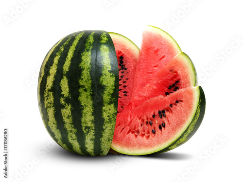  watermelon isolated on white