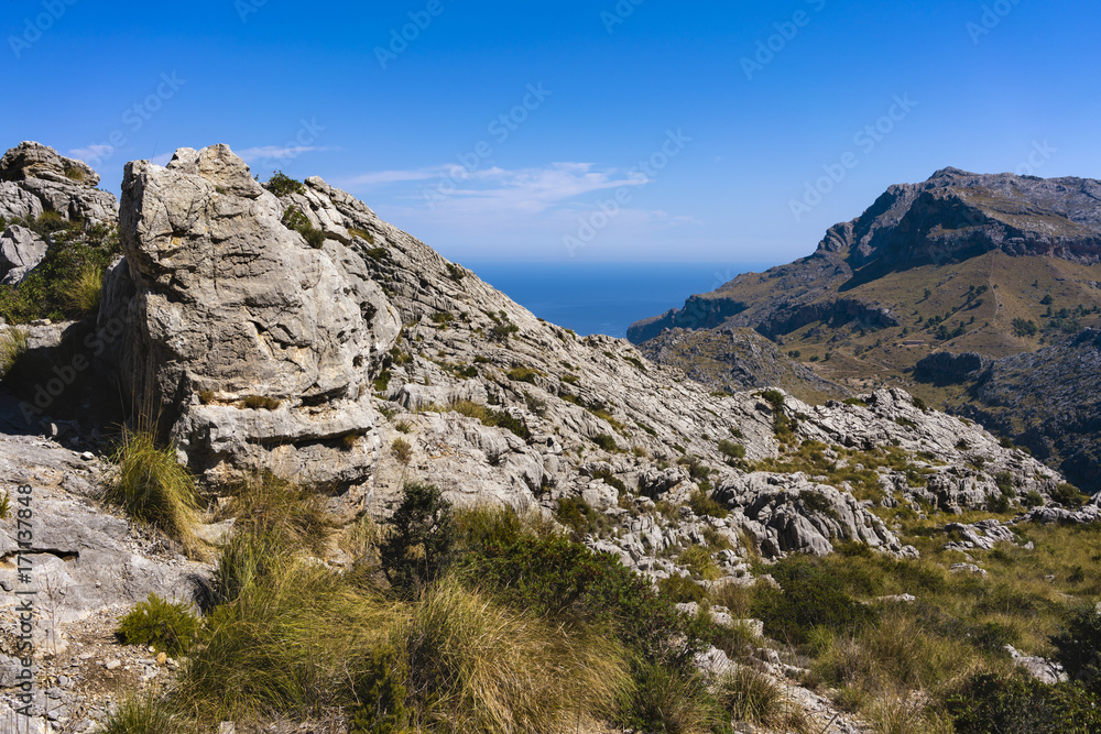 beautiful scenery with shoreline in Palma de Mallorca beautiful scenery with shoreline in Palma de Mallorca