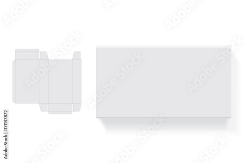 Box for your design and logo. Easy to change colors. Mock Up. Vector EPS10