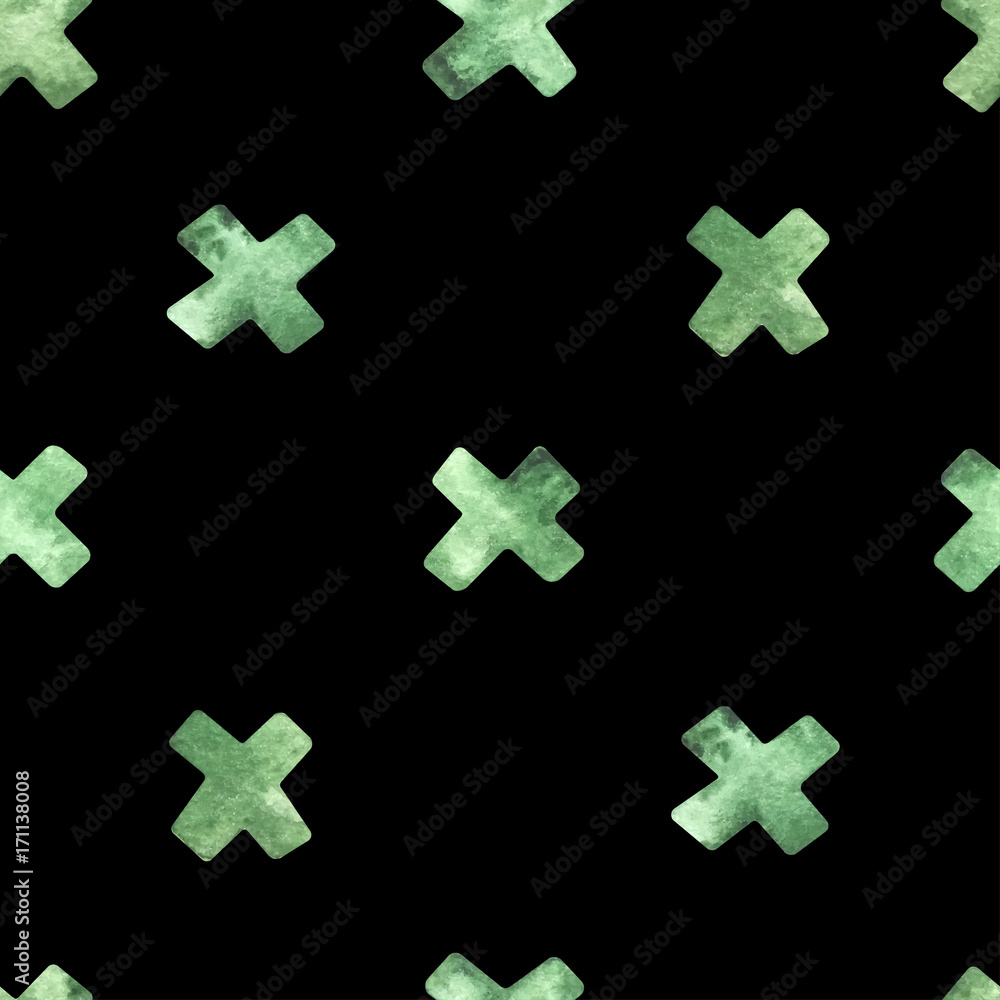 seamless watercolor pattern with croses seamless watercolor pattern with croses