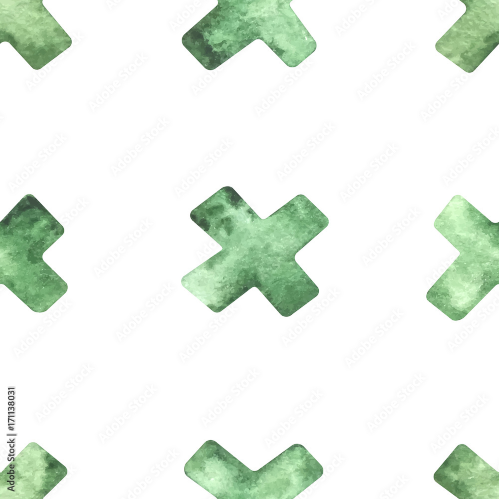Obraz premium seamless watercolor pattern with croses