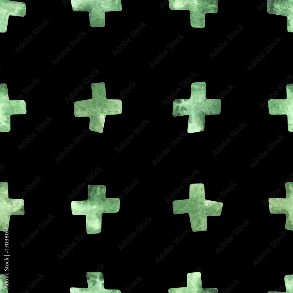 seamless watercolor pattern with croses seamless watercolor pattern with croses