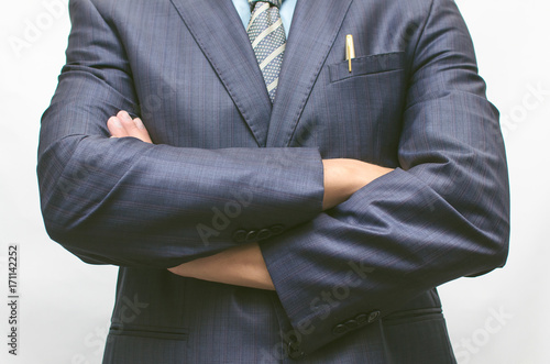 Closed Posture. Close-up Of Hands Of Confident African Businessman