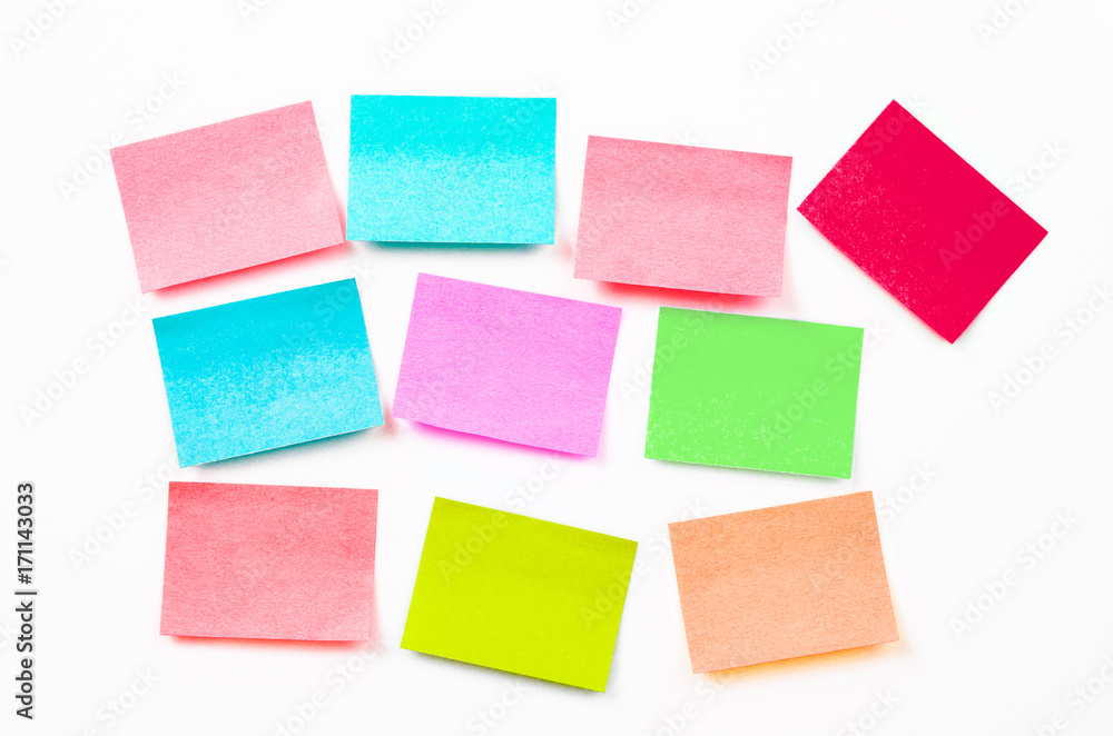 Blank post it notes or sticky note. Blank post it notes or sticky note.