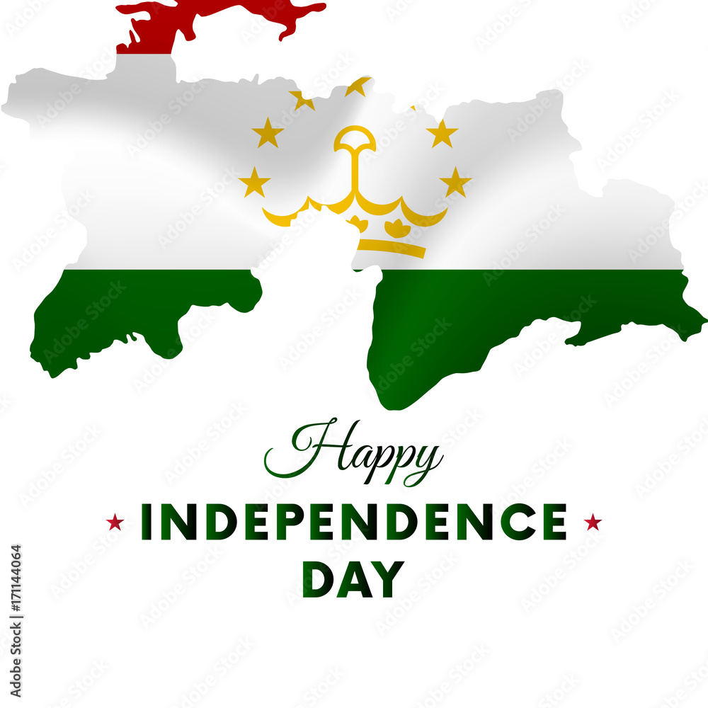 Banner or poster of Tajikistan independence day celebration. Tajikistan