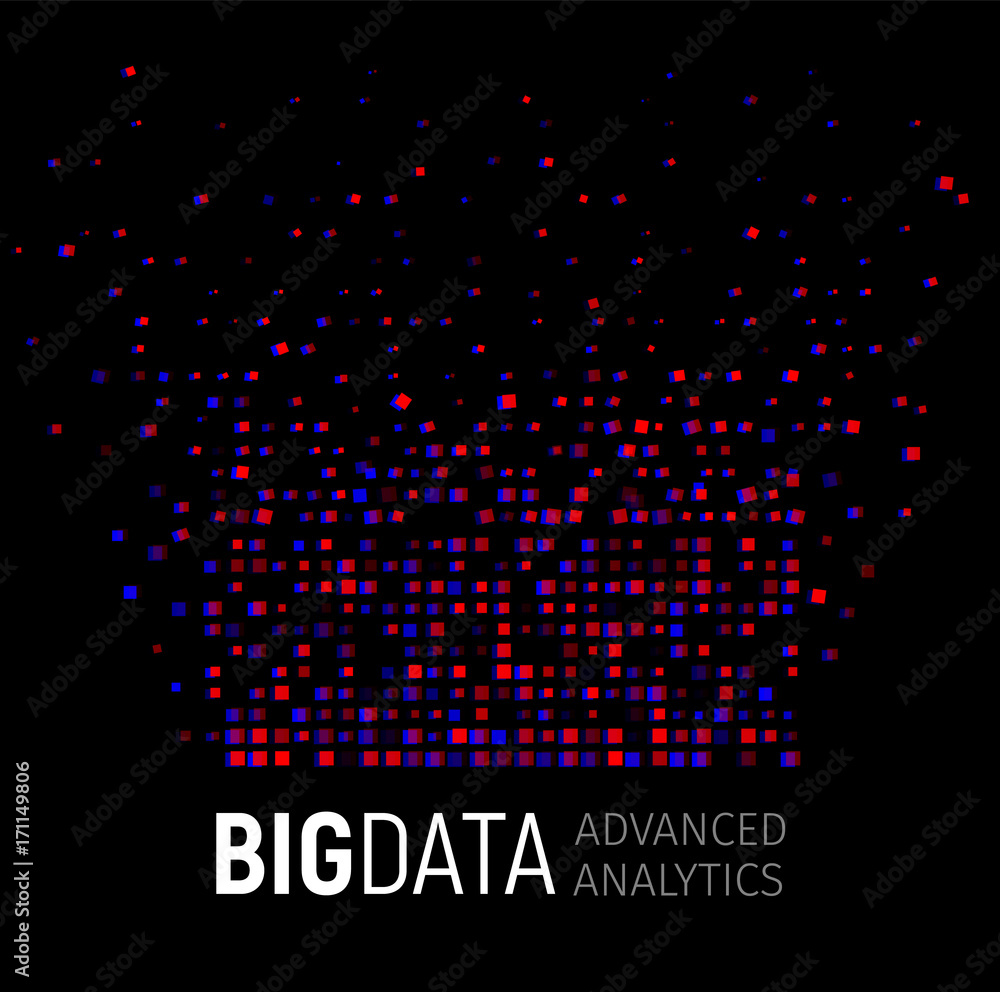 Big data abstract vector visualization. Lines and dots array. Big data connection complex. Graphic fractal element background. Vector illustration. Big data abstract vector visualization. Lines and dots array. Big data connection complex. Graphic fractal element background. Vector illustration.