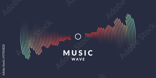 Vector illustration of music wave in the form of the equalizer