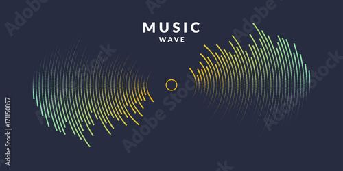 Vector illustration of music wave in the form of the equalizer