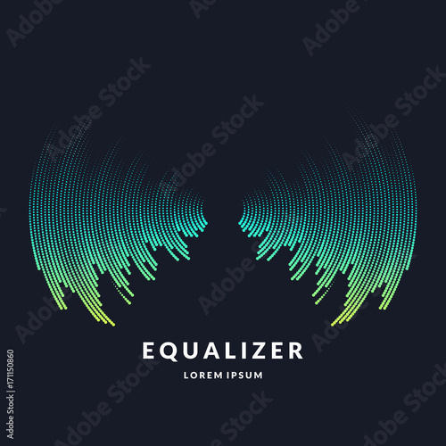 Vector illustration of music wave in the form of the equalizer