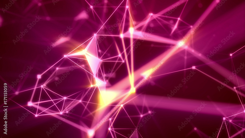 Flight through the Abstract purple cyber space Flight through the Abstract purple cyber space