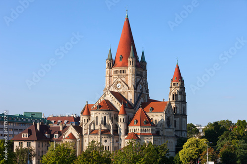 Austria, Vienna, Saint Francis of Assisi Church from 1910, Rhenish-Romanesque style