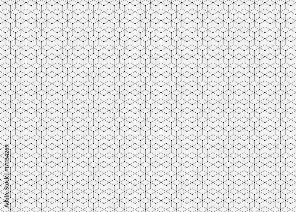 Abstract pattern. Hexagon repeating geometric background and filled triangles in nodes. Modern stylish texture.  Trendy hipster geometry. Vector