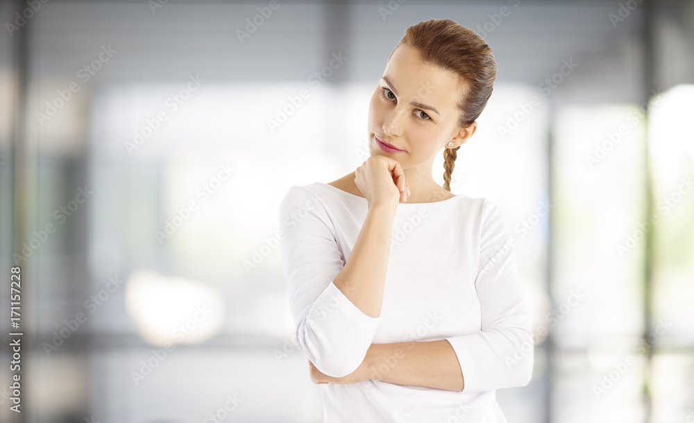 Woman looking thoughtful