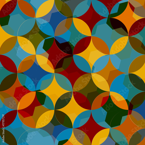 Colorful Circles Vector Pattern Design
