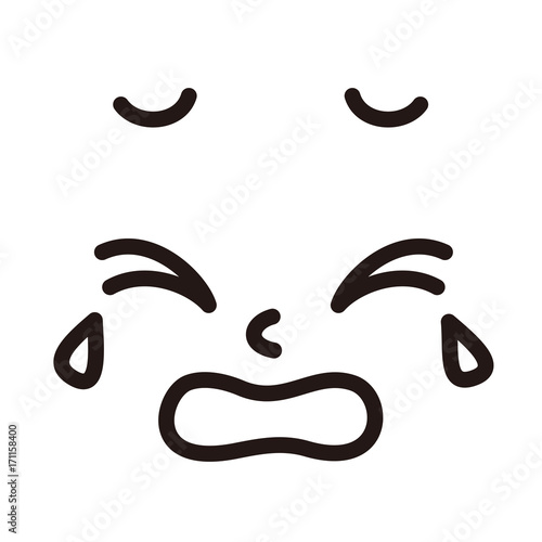 顔 泣き顔 Stock イラスト Adobe Stock