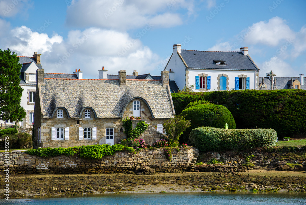 Typical french village of Saint Cado in Brittany